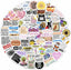 100Pcs Classic Rock Stickers — Rockabilly Guitar & Music Emblems
