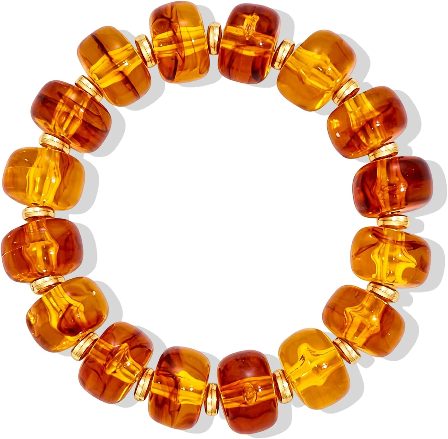 Bead Bracelet for Women Vibrant Color Resin Beads Bracelets Elastic Stretch Chunky Bracelet Boho Summer Beach Vacation Jewelry Secondary image