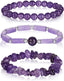 3Pcs Natural Stone Bracelets for Women 8mm Crystal Beaded Bracelets Handmade Stretch Bracelet Healing Crystal Jewelry for Women