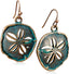 Vintage Bronze Spiral Leaf Hoop Boho Earrings