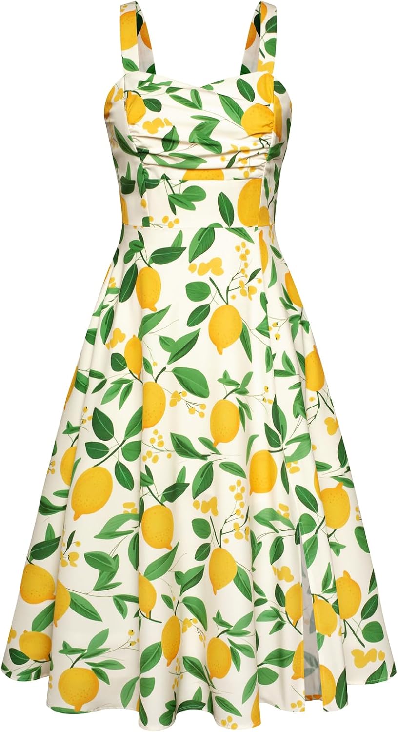 Belle Poque Women's Vintage Midi Tea Party Cocktail Dress