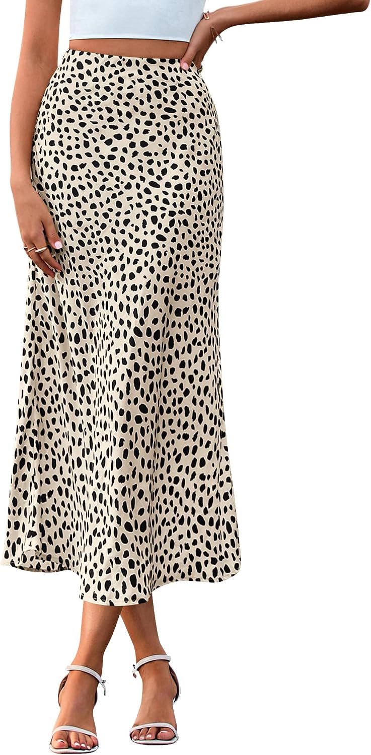 BTFBM Satin Skirts for Women Trendy 2026 Summer Fall