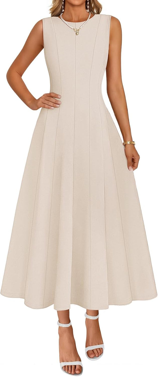 MEROKEETY Women's Semi Formal Cocktail Wedding Guest A Line Maxi Dresses