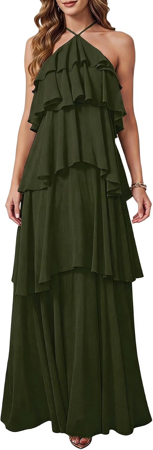 SOLY HUX Women's Wedding Guest Maxi Dress
