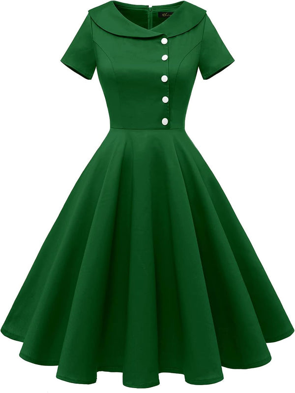 Wedtrend Women's 1950s Vintage Audrey Hepburn Style Cocktail Swing Dresses