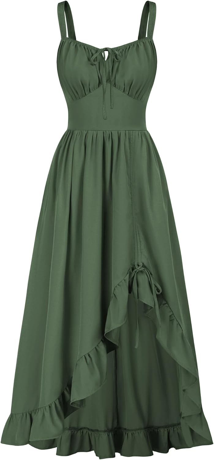 Scarlet Darkness Women Renaissance Corset Dress Flowy Gothic Sundress