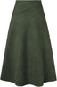 2026 Women's Suede Skirts, High Waist A-Line Skirt, Fall Winter Midi Skirt