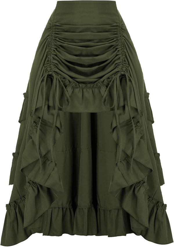 Scarlet Darkness Women Renaissance Pirate Skirt High-Low Whimsical Clothes