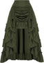 Scarlet Darkness Women Renaissance Pirate Skirt High-Low Whimsical Clothes
