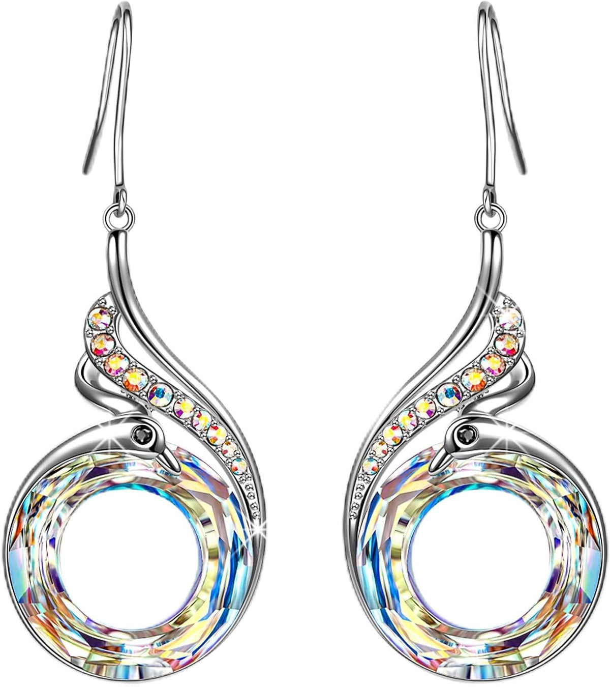 Kate Lynn Rise From the Ashes Phoenix Dangle Earrings, Crystal from Austria