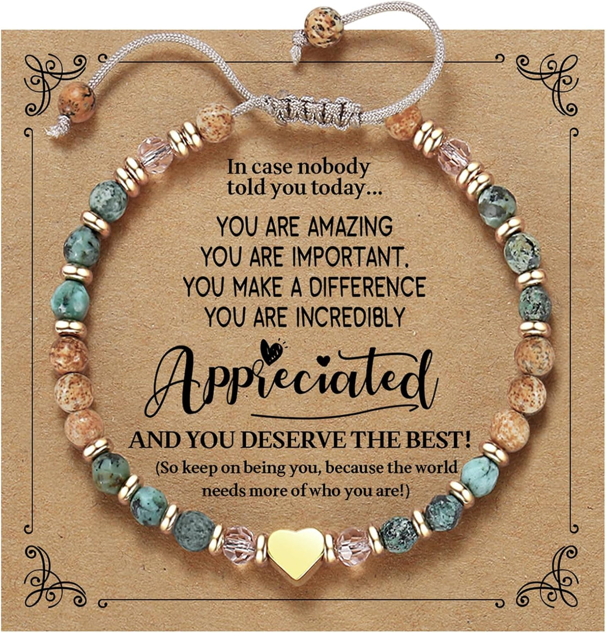 yupoxiu Natural Stone Bracelets - Inspirational Birthday Gifts for Women