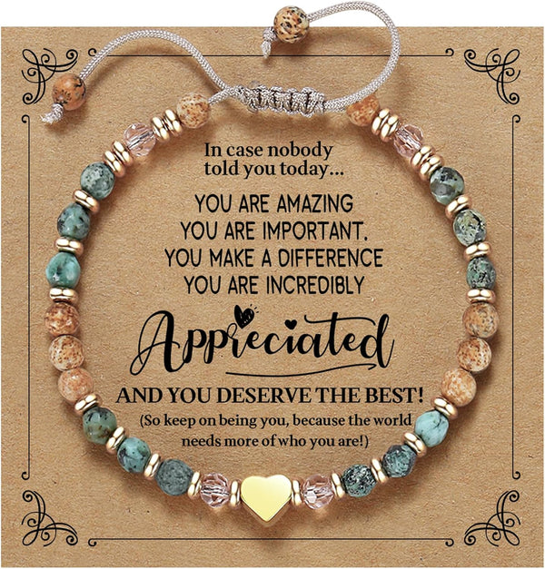 yupoxiu Natural Stone Bracelets - Inspirational Birthday Gifts for Women