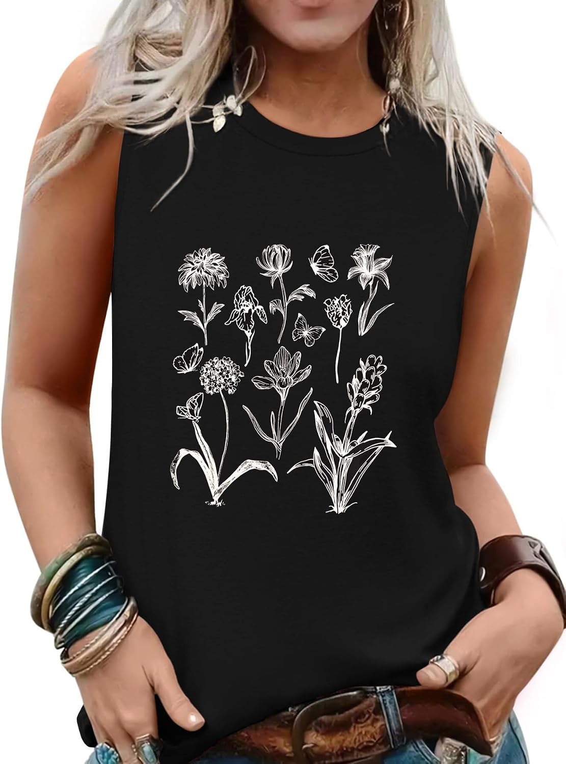 Womens Tank Tops Summer Sleeveless Tank Top Beach Vacation Tops Loose Running Athletic T-Shirt