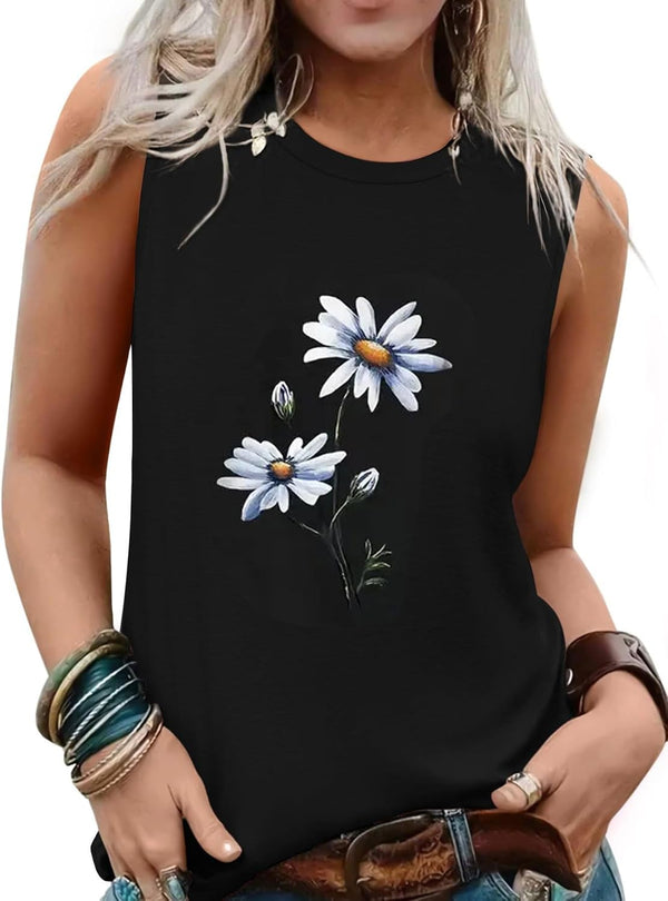 Womens Tank Tops Summer Sleeveless Tank Top Beach Vacation Tops Loose Running Athletic T-Shirt