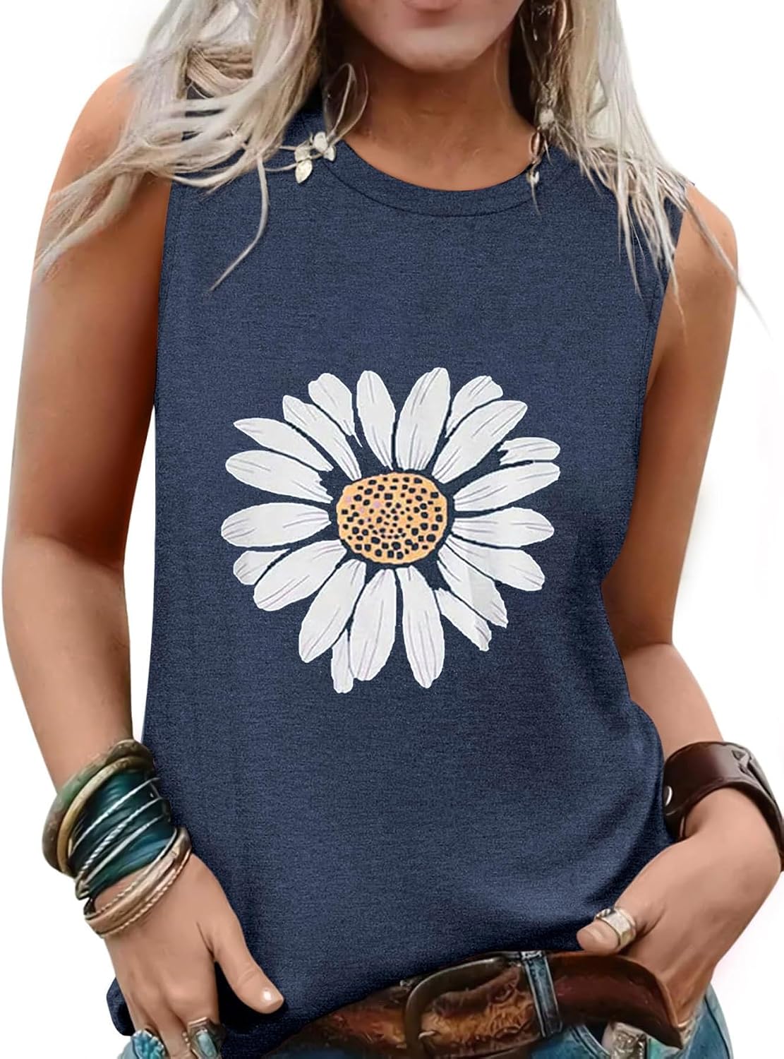 Womens Tank Tops Summer Sleeveless Tank Top Beach Vacation Tops Loose Running Athletic T-Shirt