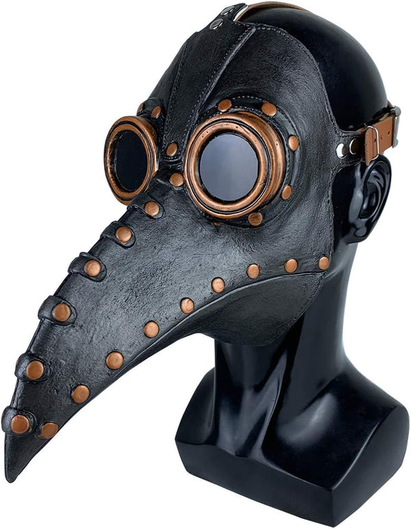 Plague Doctor Bird Mask Long Nose Beak Cosplay Steampunk Halloween Costume Props Latex Material