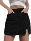 luvamia Jean Skort Women High Waisted Stretchy Denim Mini Skirt Side Slit | Jean Skirt with Shorts Underneath, Trendy, Stretch, Cute, Y2k, Denim Skorts, Jean Shorts, Country Concert Outfits for Women