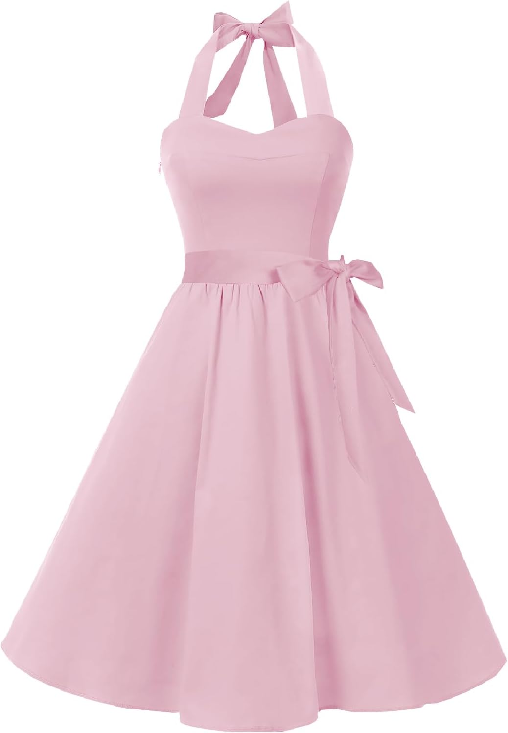 Topdress Women'sVintage Polka Audrey Dress 1950s Halter Retro Cocktail Dress