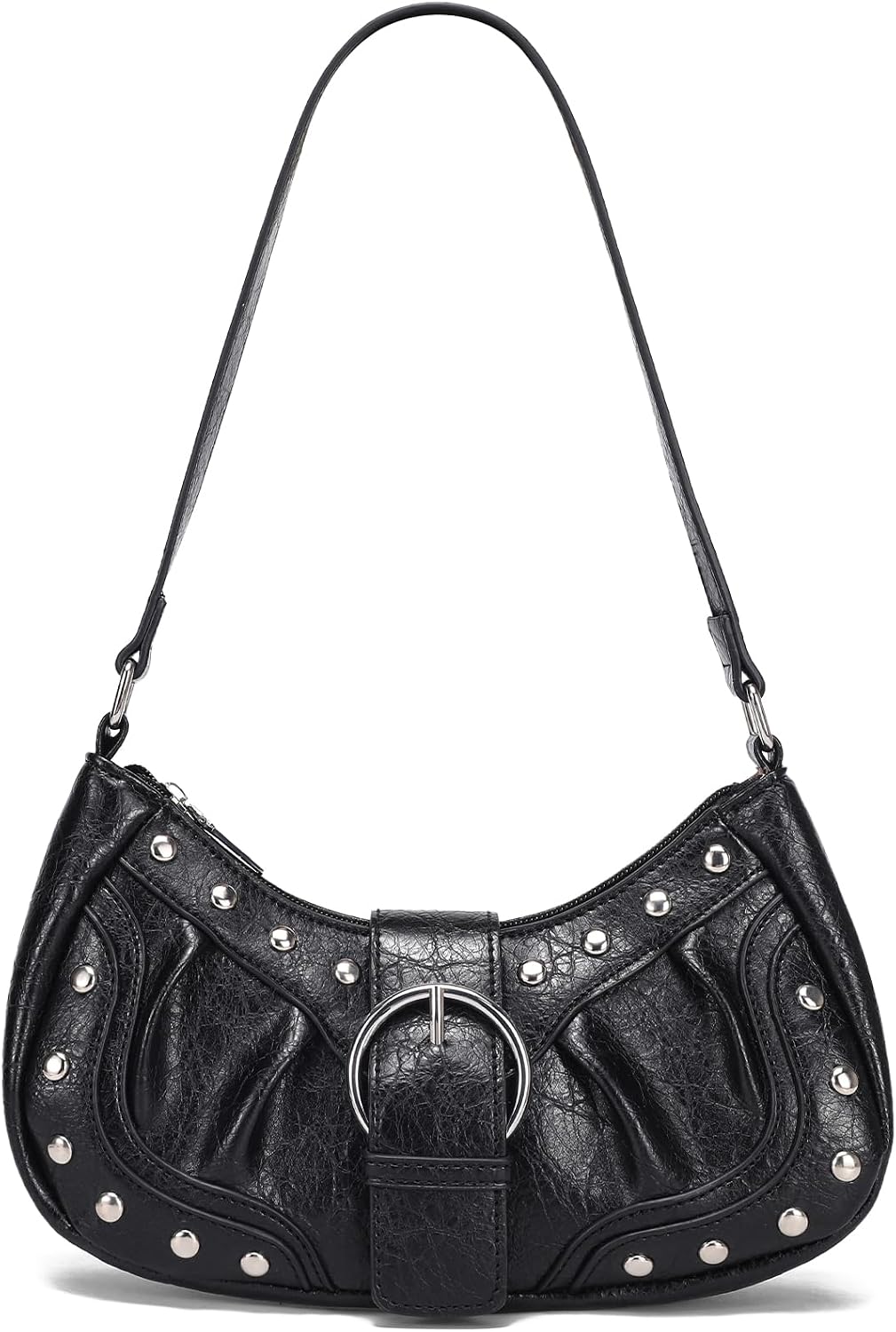 Y2K Small Shoulder Purse — Vintage Studded Goth Grunge