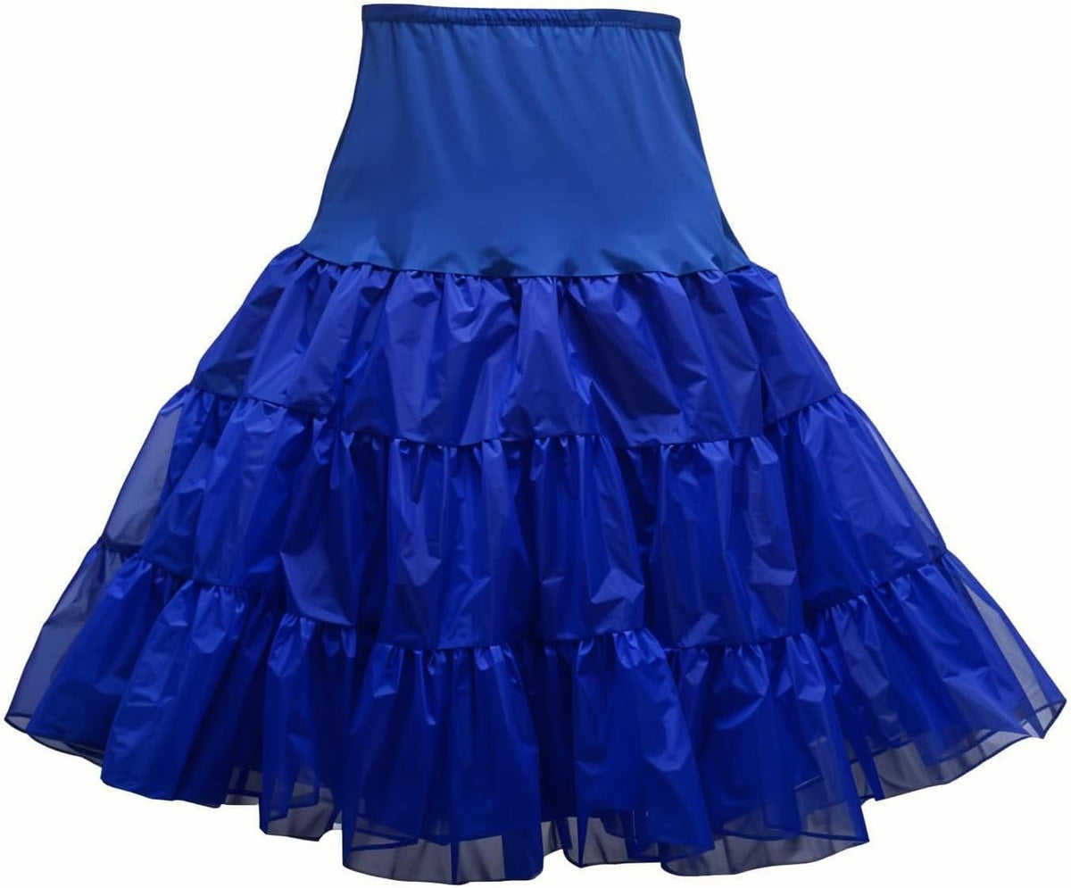 Women's 50s Vintage Petticoat 26" Crinoline Rockabilly Tutu Skirt Slip S-L…