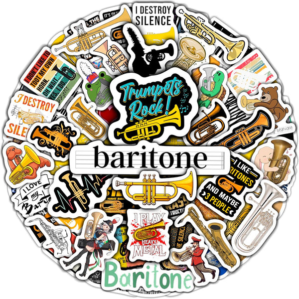 100Pcs Classic Rock Stickers — Rockabilly Guitar & Music Emblems