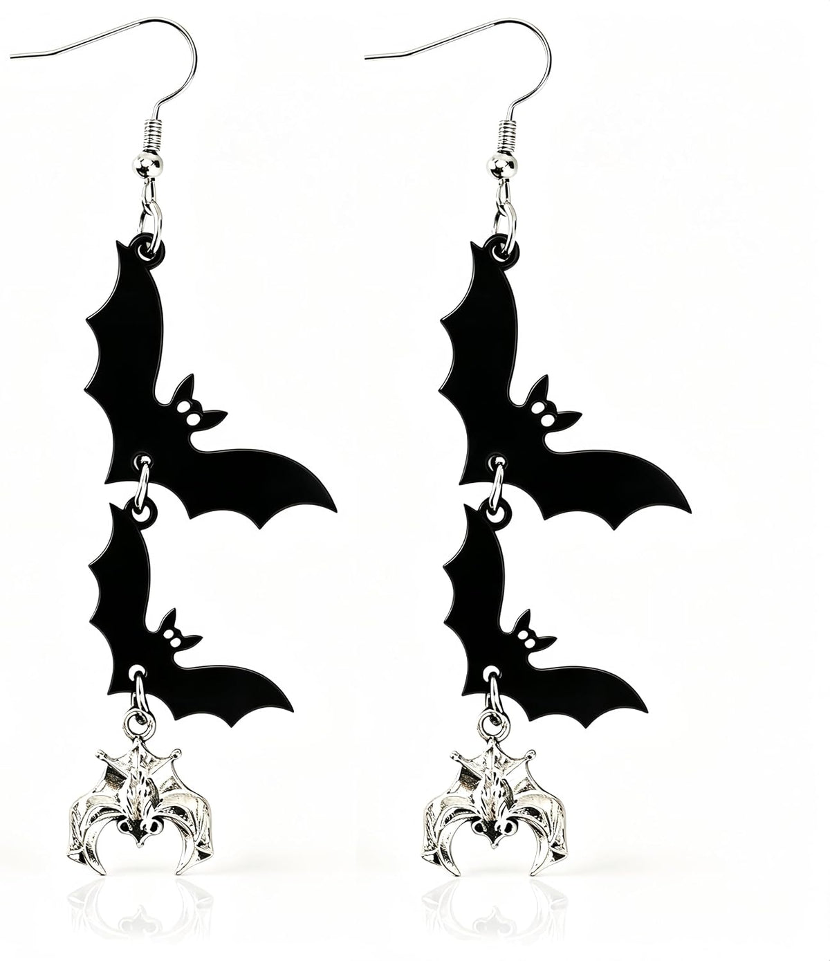 Punk Halloween Earrings Skeleton Skull Dangle Pumpkin Bat Spider Terror Earrings
