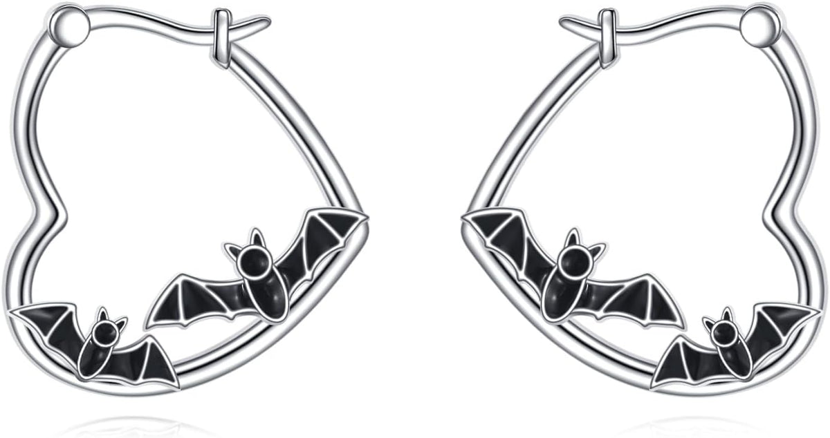 YFN Animal Earrings Sterling Silver Animal Heart Hoop Dangle Earrings Cute Jewelry Gifts for Women