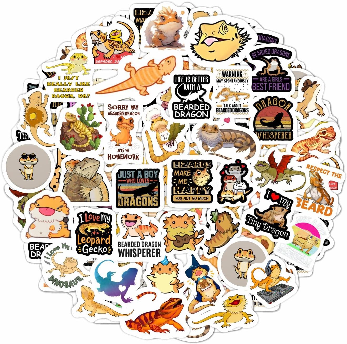 100Pcs Classic Rock Stickers — Rockabilly Guitar & Music Emblems