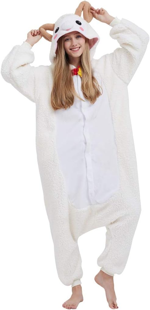SAMGU Adult Onesie Animal Halloween Cosplay Costume One Piece Pajamas for Women and Men
