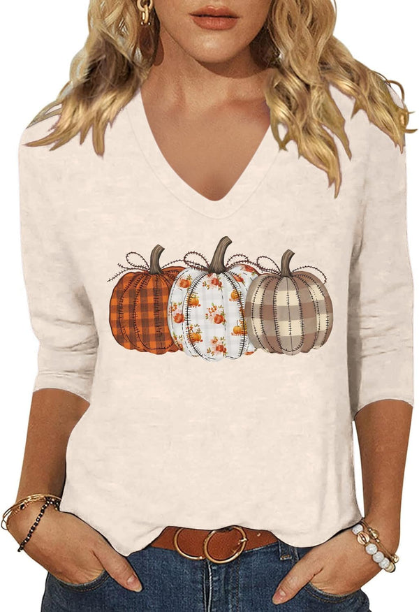 Women's Fall Halloween V Neck Shirt, Hocus Focus Graphic Tee