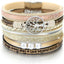 Fesciory Leather Wrap Bracelets for Women, Boho Western Layered Jewelry