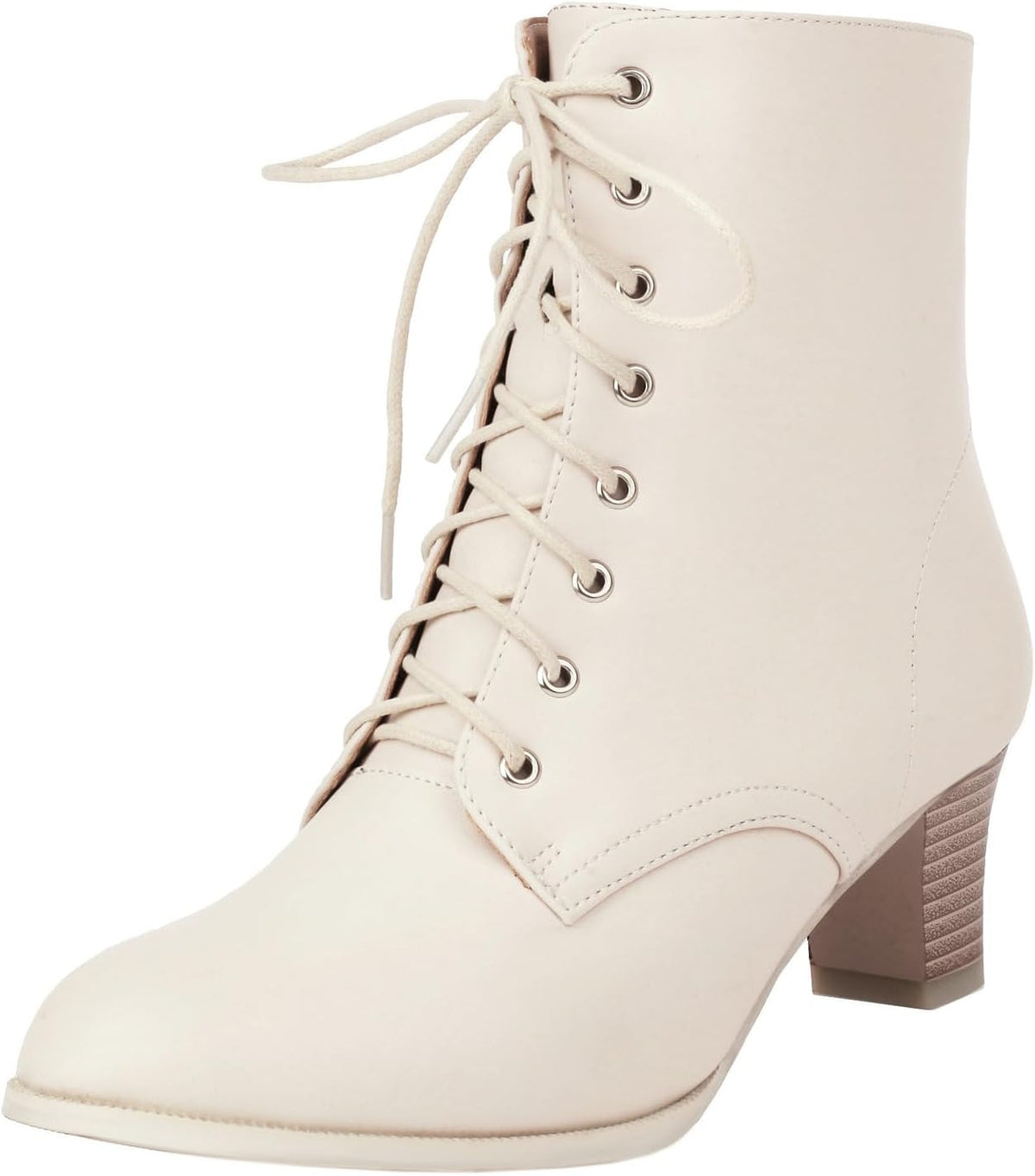 Uniquelly Women Vintage Victorian Boots Lace Up Ankle Boots