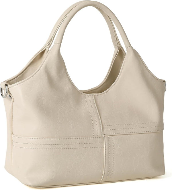 Medium Vegan Leather Satchel-Tote for Women