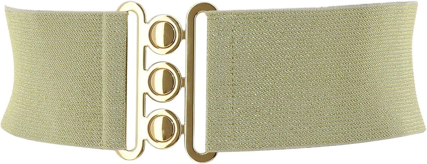 Wide Waist Elasticated Woman Belt Made In France, Gloria