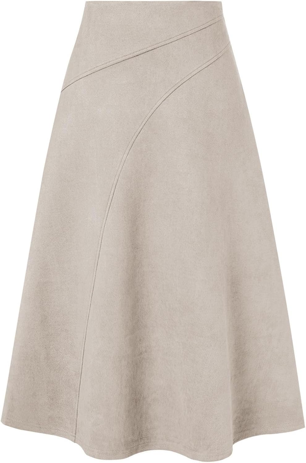 2026 Women's Suede Skirts, High Waist A-Line Skirt, Fall Winter Midi Skirt