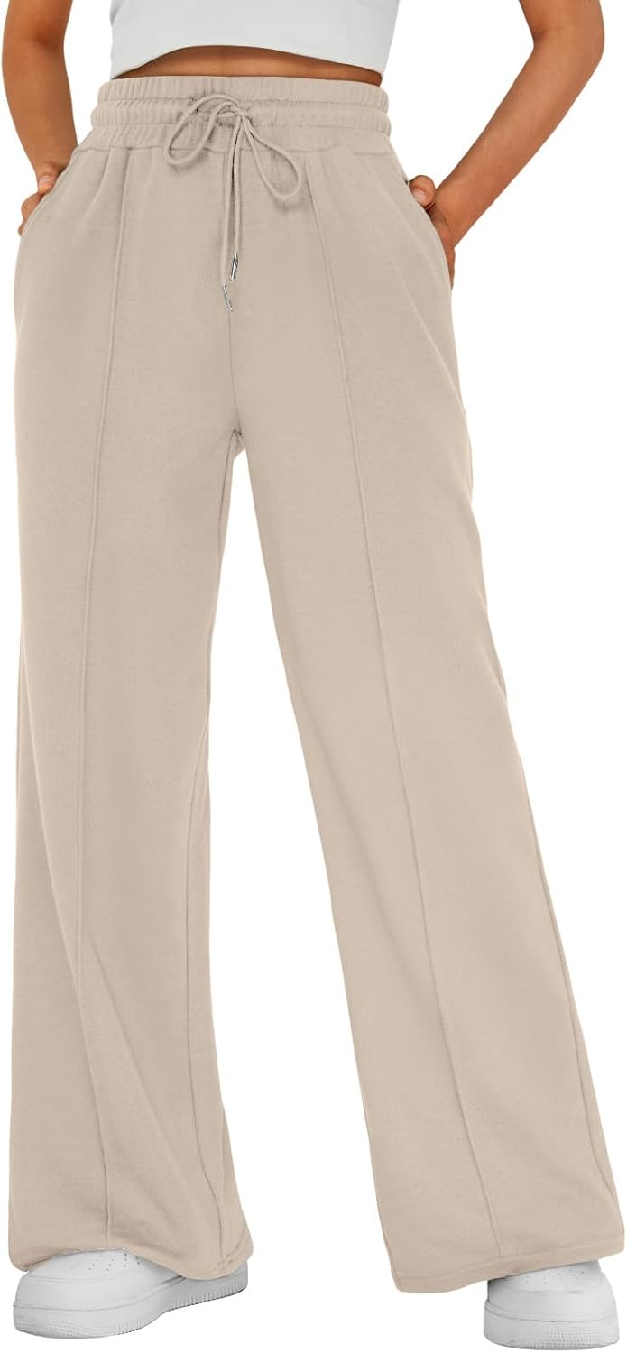 Womens Wide Leg Sweatpants Baggy Lounge Travel Pants Fall