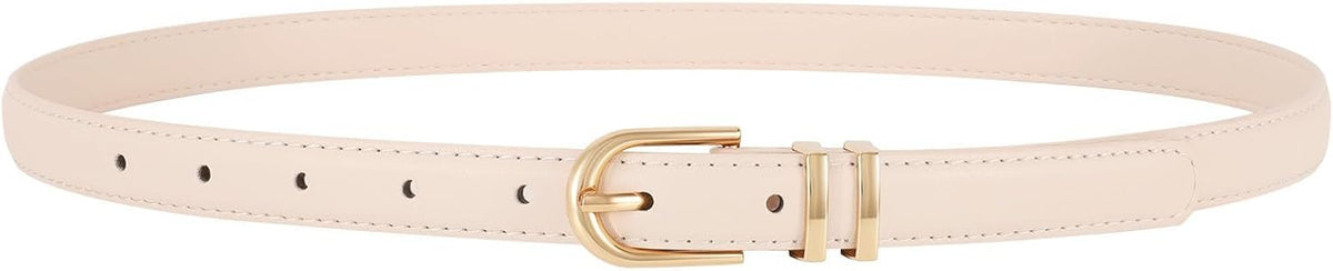 Womens Skinny Leather Belt Ladies Thin Faux Leather Belt With