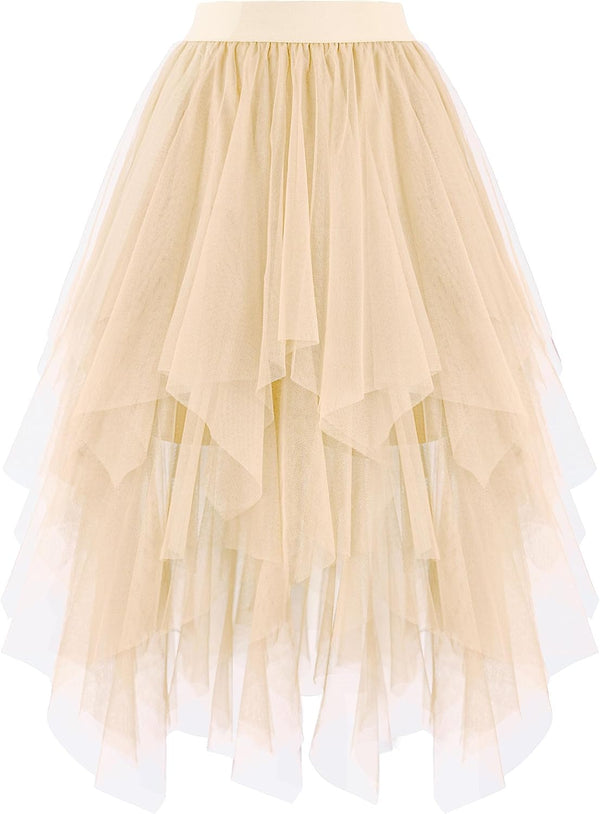 High Low Layered Puffy Fairy Tulle Skirts