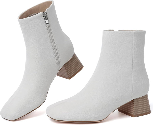 High Heel Boots for Women,Womens Platform Boot Heels Sexy Round Toe Lace UP High Heels Mid Calf Boots