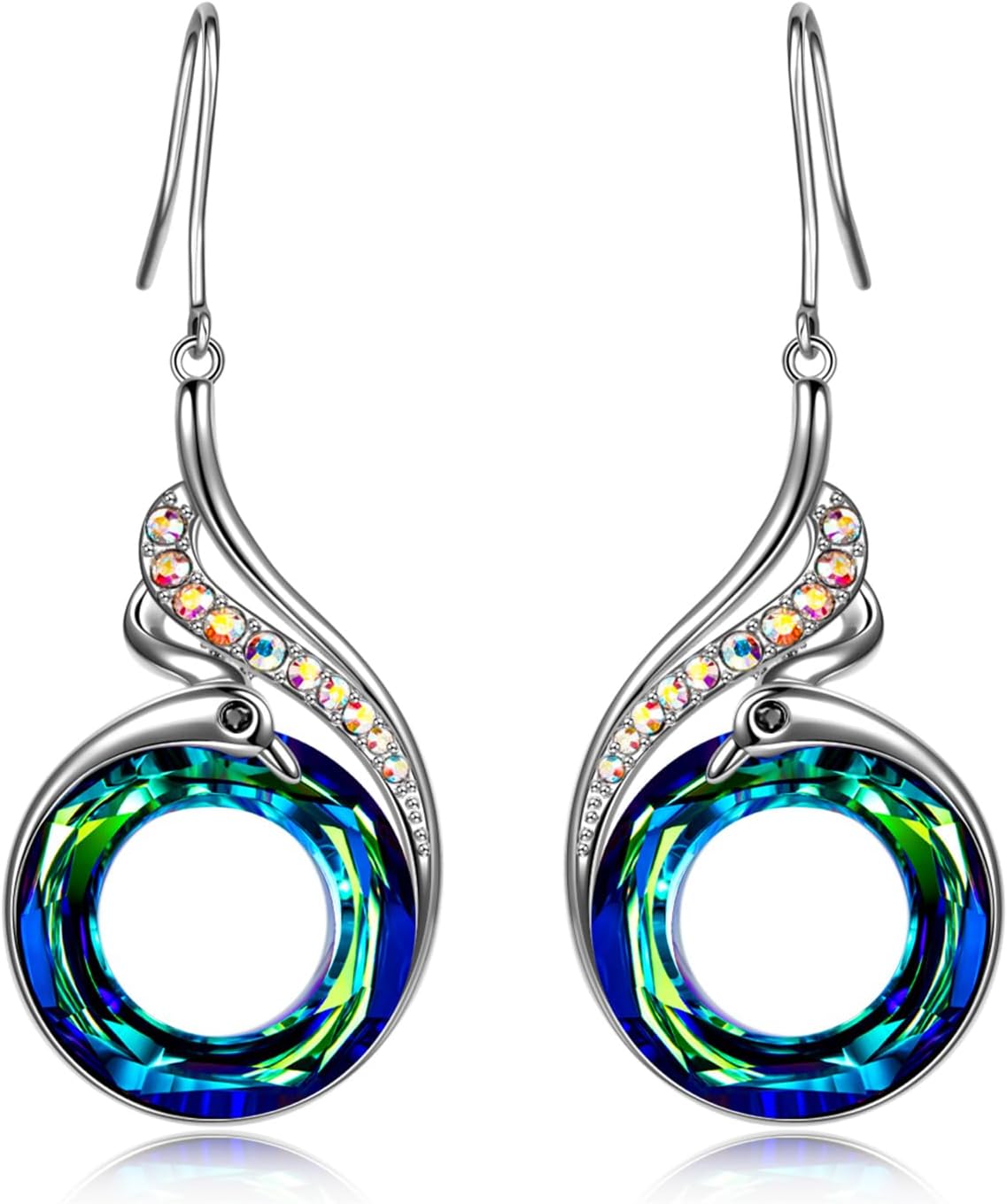 Kate Lynn Rise From the Ashes Phoenix Dangle Earrings, Crystal from Austria