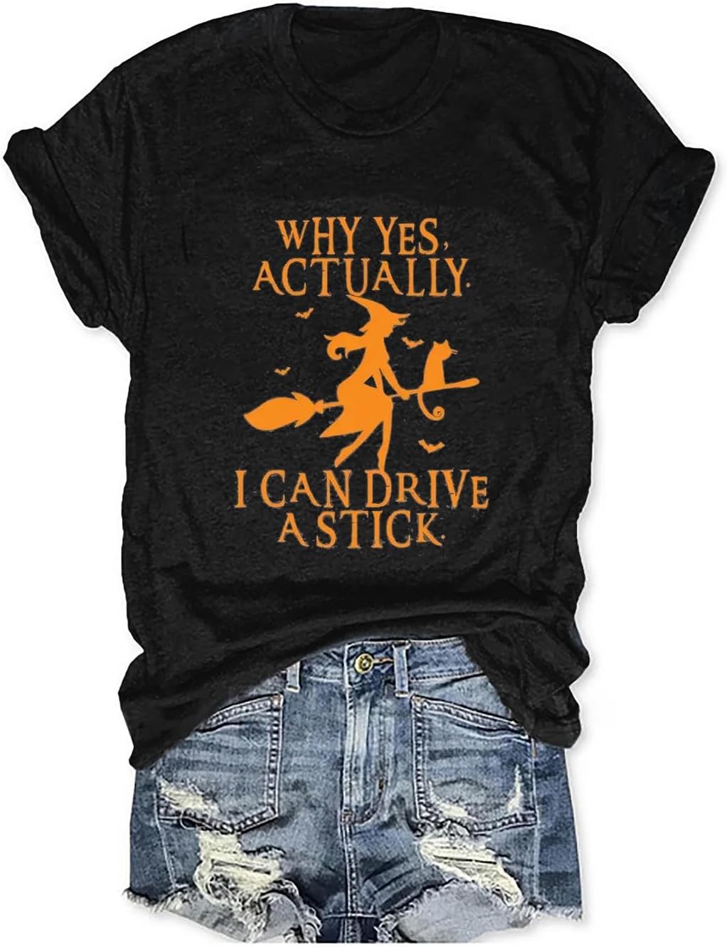 Womens Halloween T-Shirt Funny Short Sleeve Witch Please Graphic Tees Tops