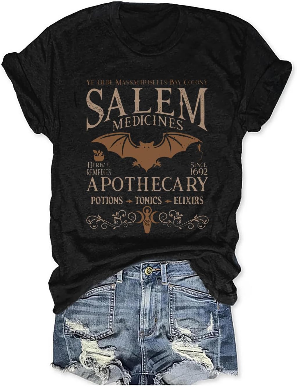 Womens Halloween T-Shirt Funny Short Sleeve Witch Please Graphic Tees Tops