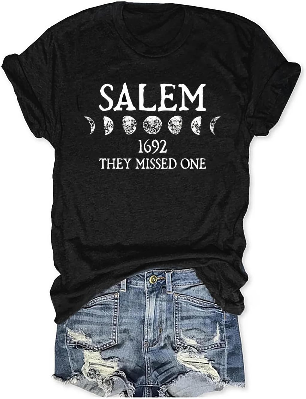 Womens Halloween T-Shirt Funny Short Sleeve Witch Please Graphic Tees Tops