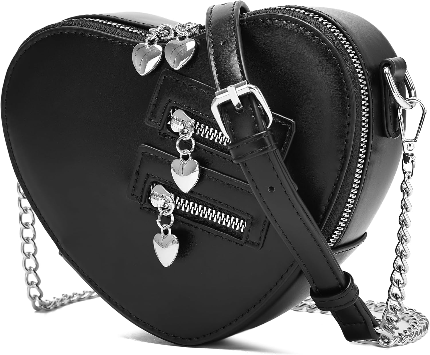 Heart-Shaped Zip-Around Crossbody Purse Secondary image