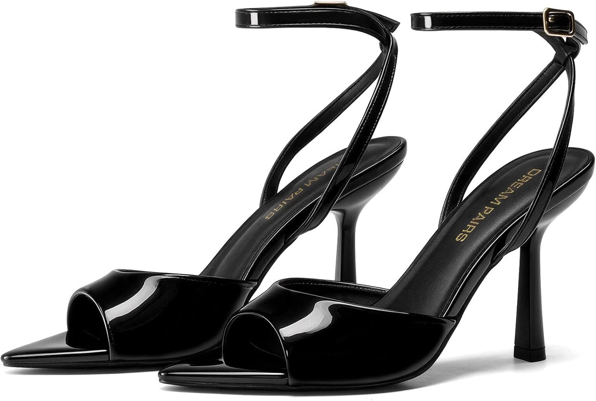 DREAM PAIRS Women's Stiletto Kitten Heeled Sandals