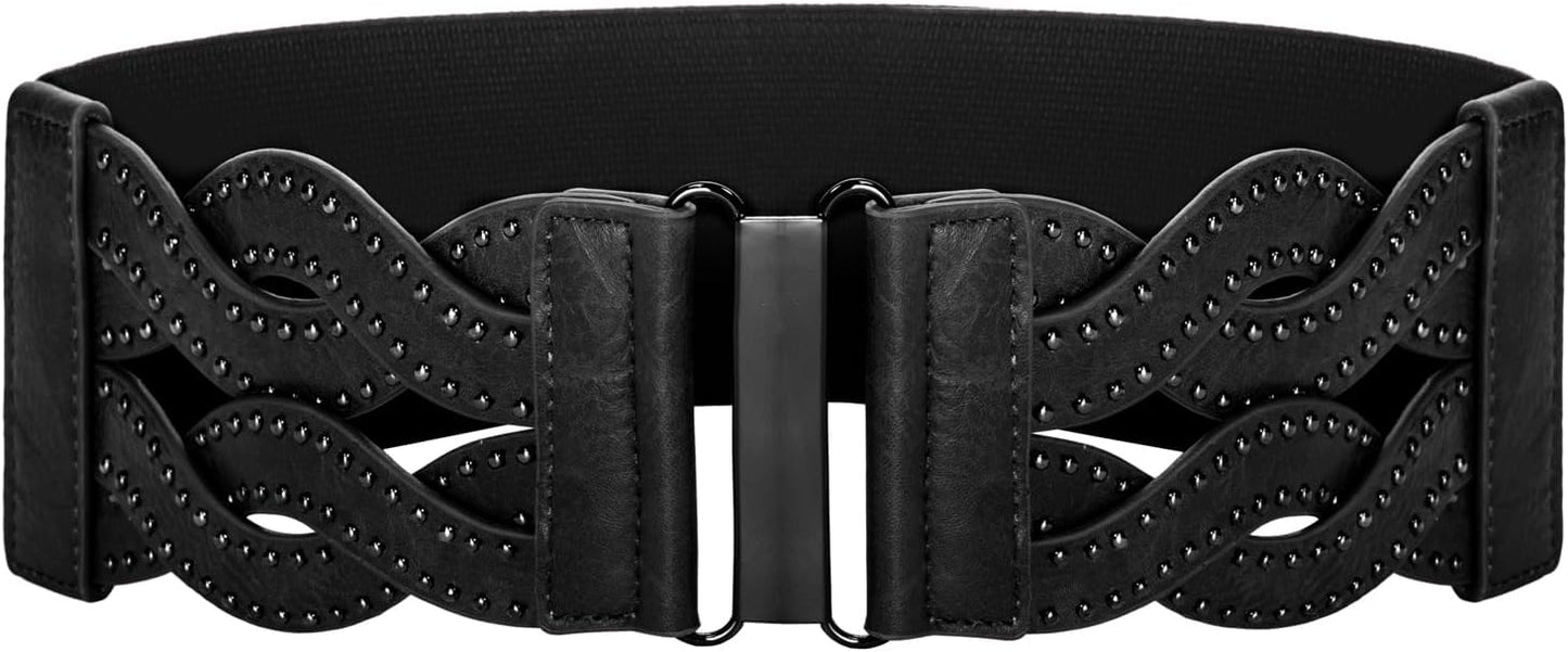 Grace Karin Women's Elastic Wide Belts Vintage Stretchy Belt Retro