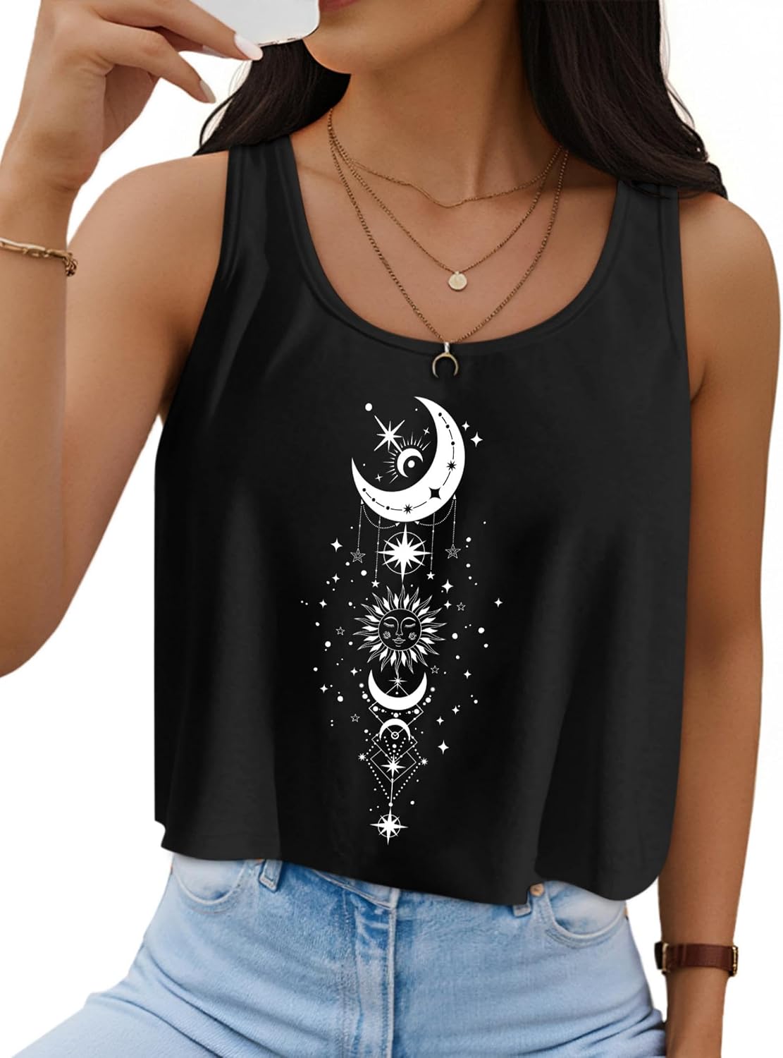 Remidoo Crop Tops for Women Casual Cropped Tank Top Summer Sleeveless Shirts