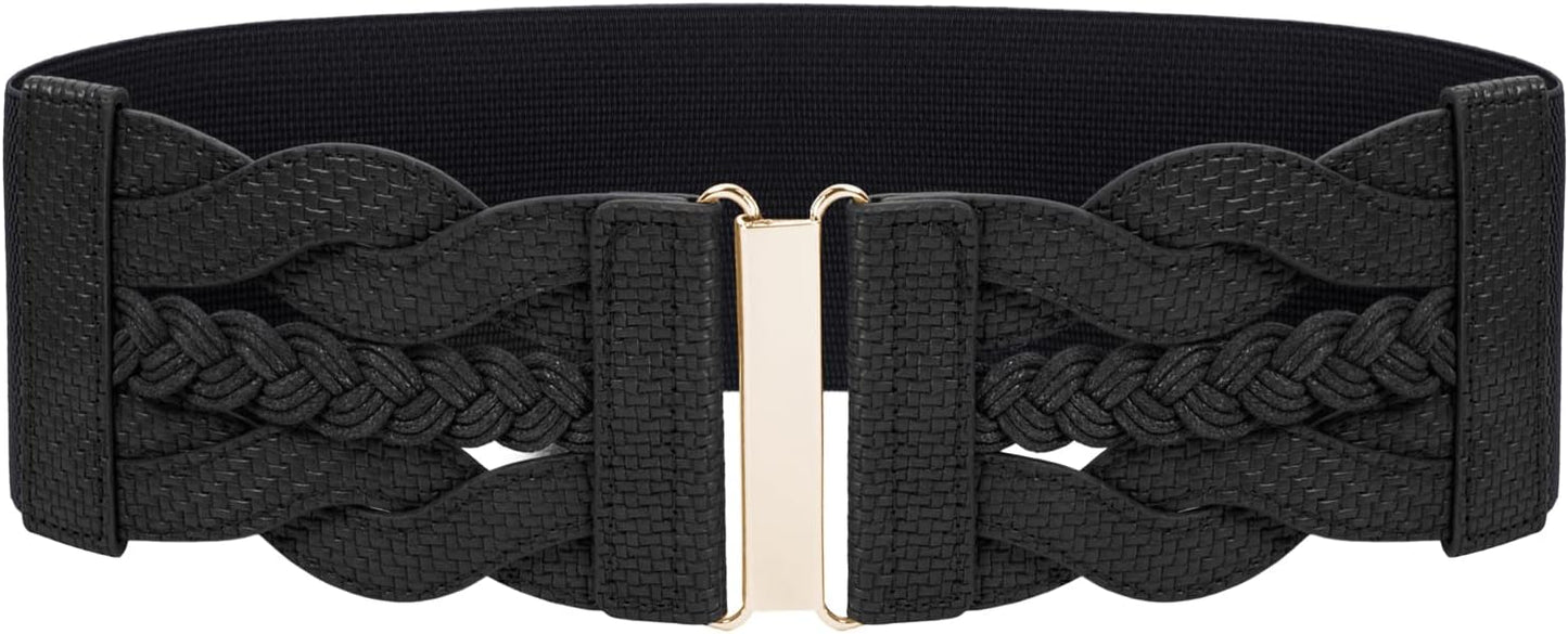 Grace Karin Women's Elastic Wide Belts Vintage Stretchy Belt Retro