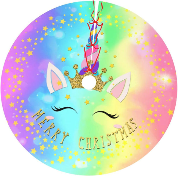Wicca Moon Phase Witchy Star Magic Mushroom 36 Inch Christmas Tree Skirt Carpet Mat Funny Party Soft Cover Mat Decor Supplies for Xmas Halloween Decorations Occasion Farmhouse