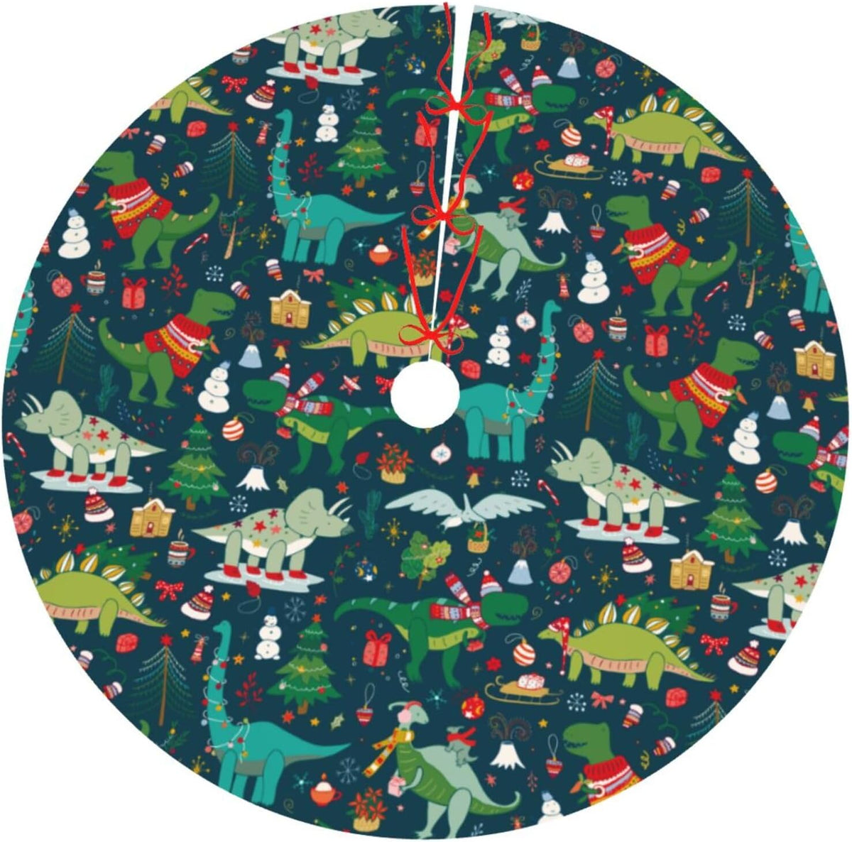 Wicca Moon Phase Witchy Star Magic Mushroom 36 Inch Christmas Tree Skirt Carpet Mat Funny Party Soft Cover Mat Decor Supplies for Xmas Halloween Decorations Occasion Farmhouse